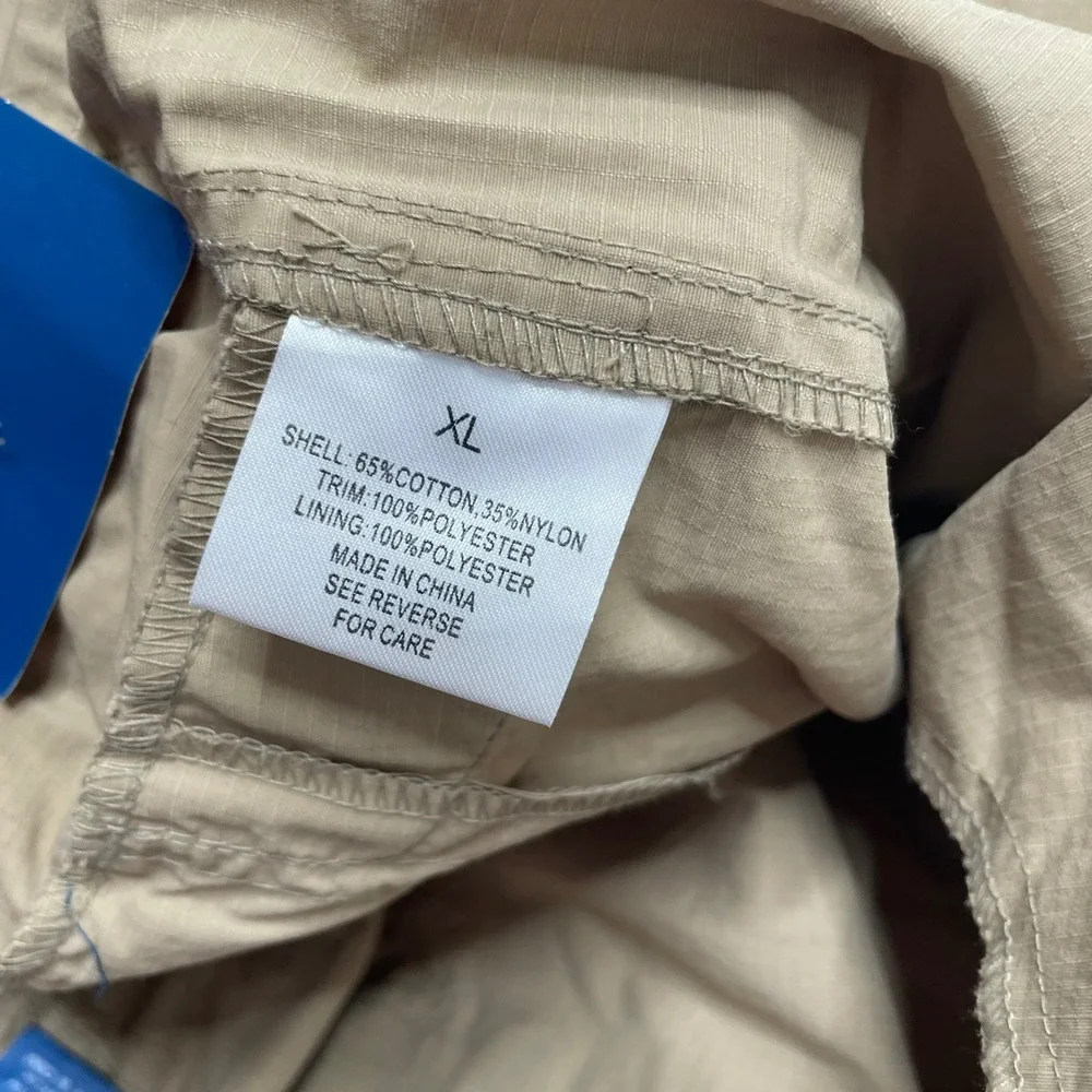 Lot 2 New Reel Legends Mens XL Tarpon Cargo Shorts Bundle Grey Tan Utility Gorp